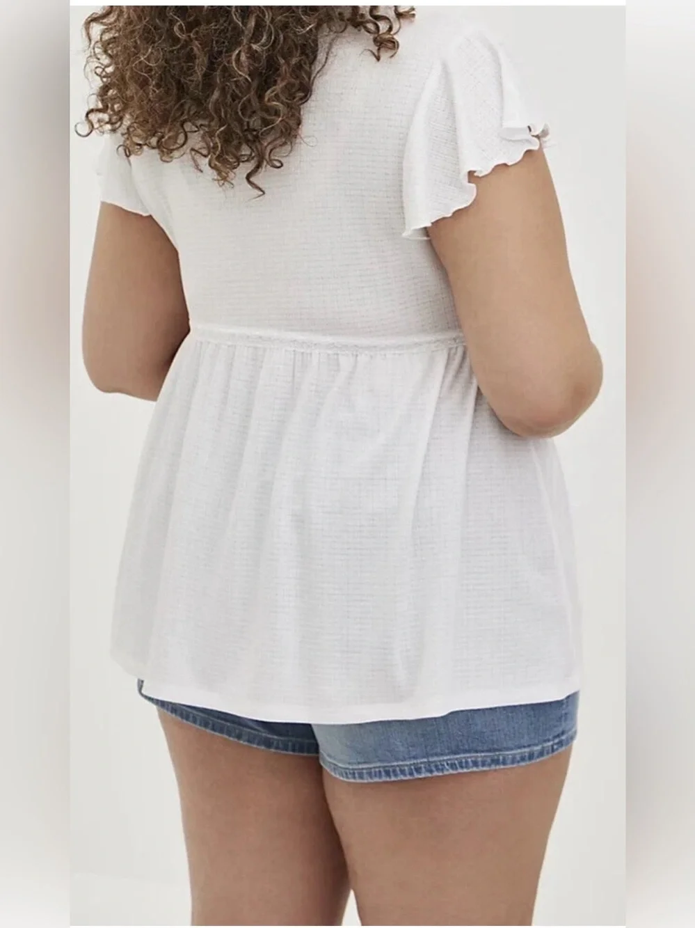 torrid White Ribbed Tank Top - Picture 3 of 14